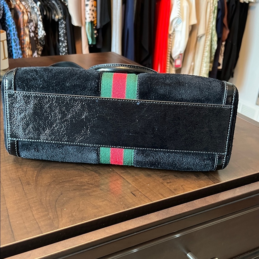 Gucci Ophidia Boston Suede Bag -Black - Picture 5 of 6